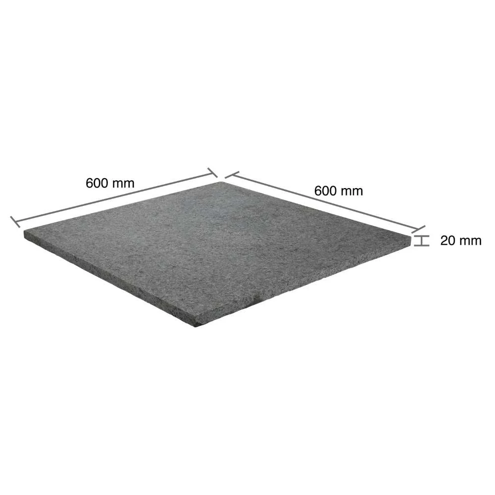 Ash Black Granite 600x600 Paving Slabs - Image 4