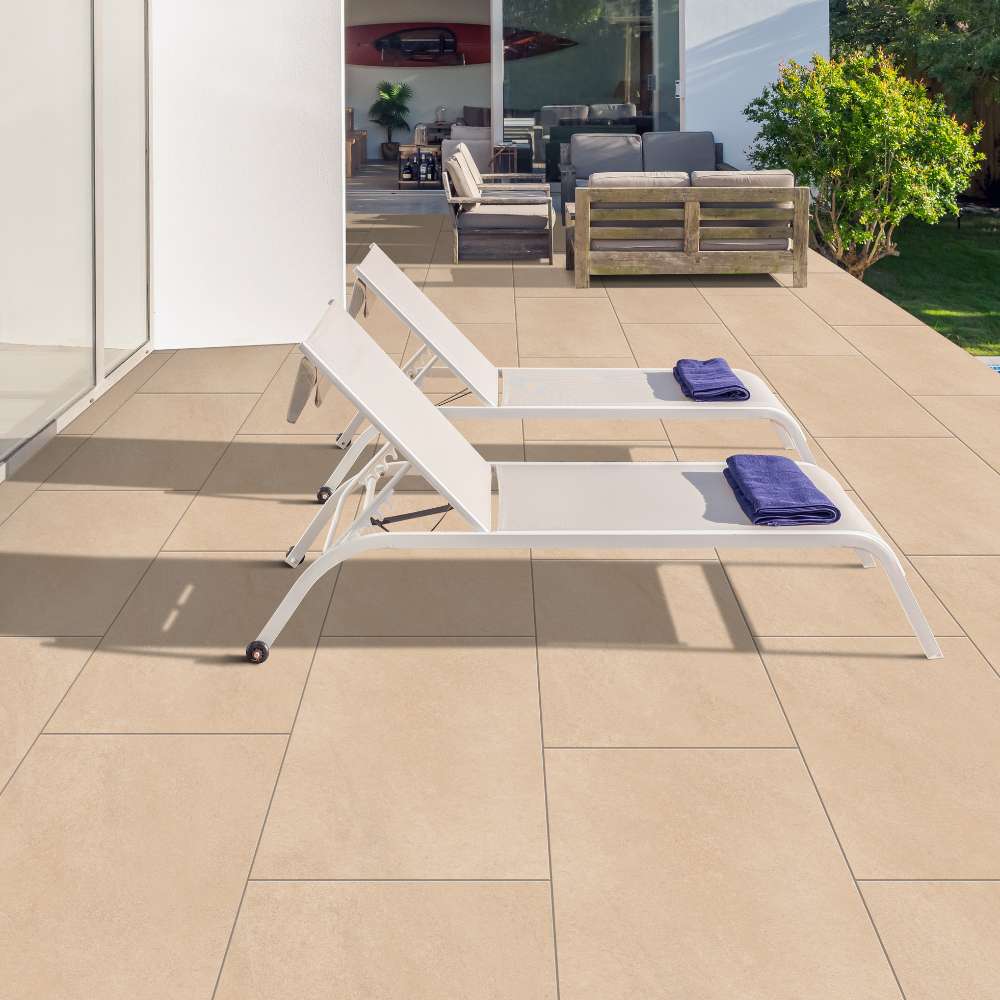 Hammerstone Beige 600x900 Outdoor Porcelain Paving - Image 3