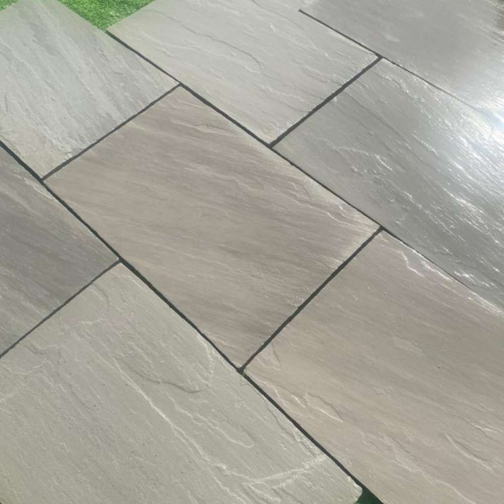 Kandla Grey Riven Sandstone 600x900 Paving Slabs  18mm - Image 6