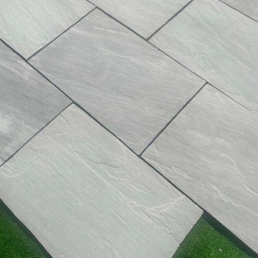 Kandla Grey Riven Sandstone 600x900 Paving Slabs  18mm - Image 8