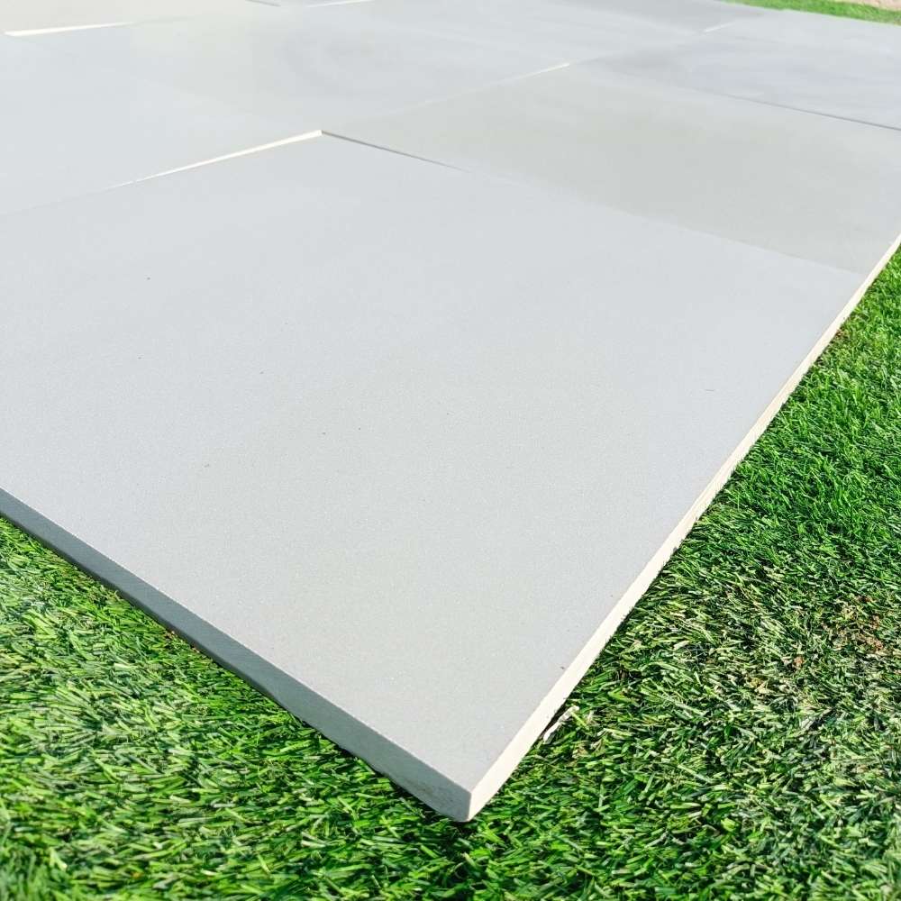 Kandla Grey Smooth Sandstone 600x600 Sawn Edged Paving Slabs - Image 3