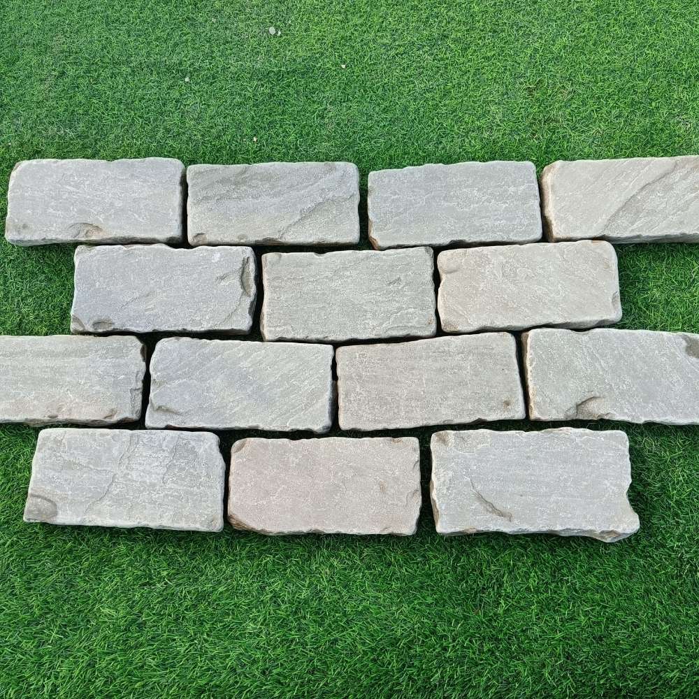 Kandla Grey Tumbled Sandstone 100X200 Block Setts - Image 4