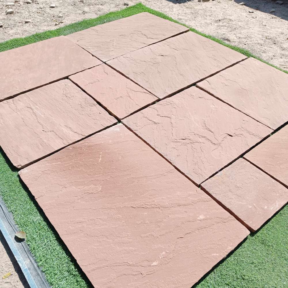 Modak Riven Sandstone Mixed Patio Paving Slabs - Image 3