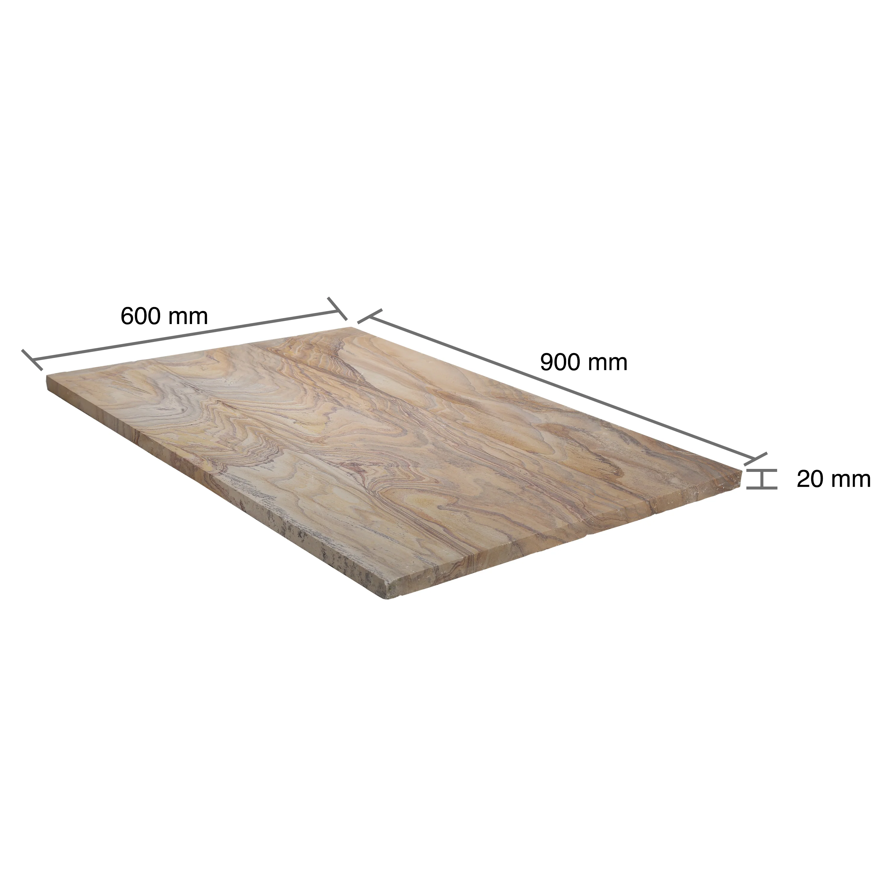 Rainbow Smooth Sandstone 600x900 Sawn Edged Paving Slabs - Image 4