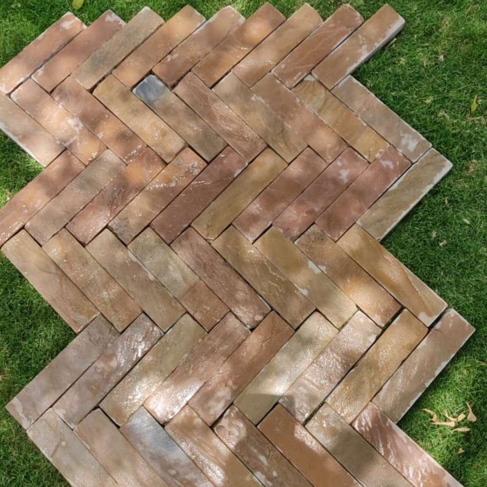 Raj Green Sandstone 200x50x40 Pavers - Image 3