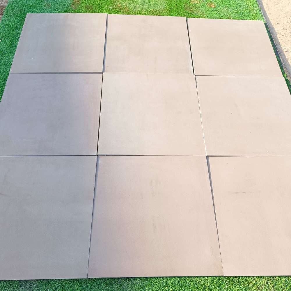 Raj Green Smooth Sandstone 600x600 Sawn Edged Paving Slabs - Image 5