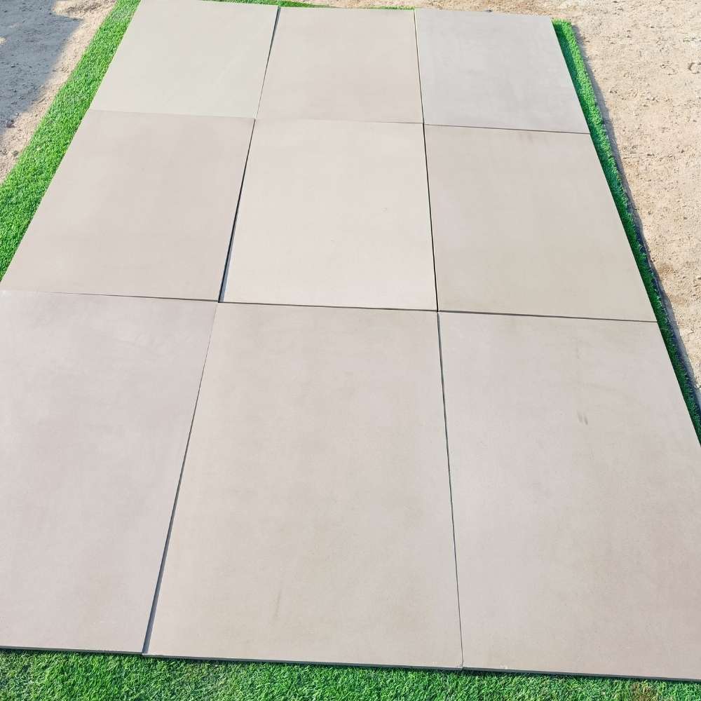 Raj Green Smooth Sandstone 600x900 Sawn Edged Paving Slabs - Image 5