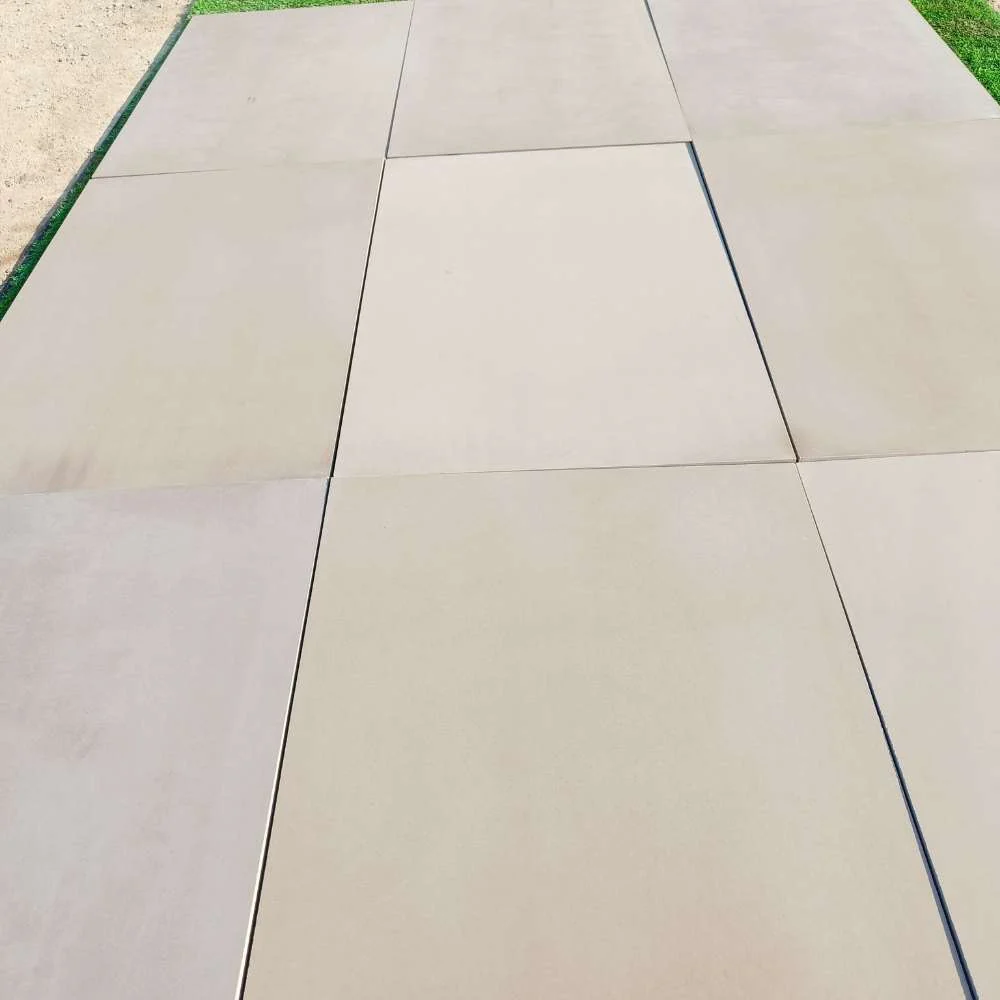 Raj Green Smooth Sandstone 600x900 Sawn Edged Paving Slabs - Image 6