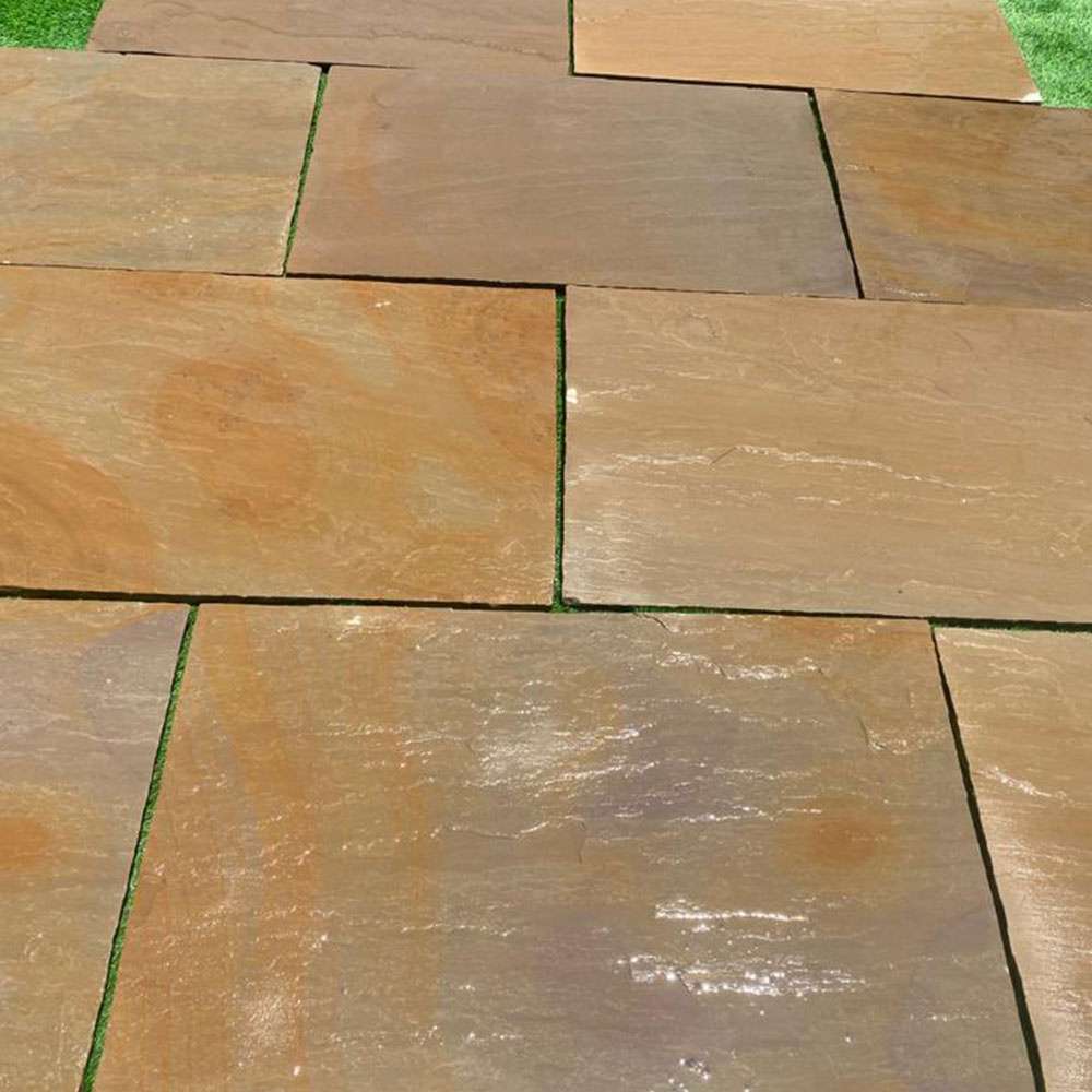 Rippon Buff Riven Sandstone 600x900 Paving Slabs - Image 3