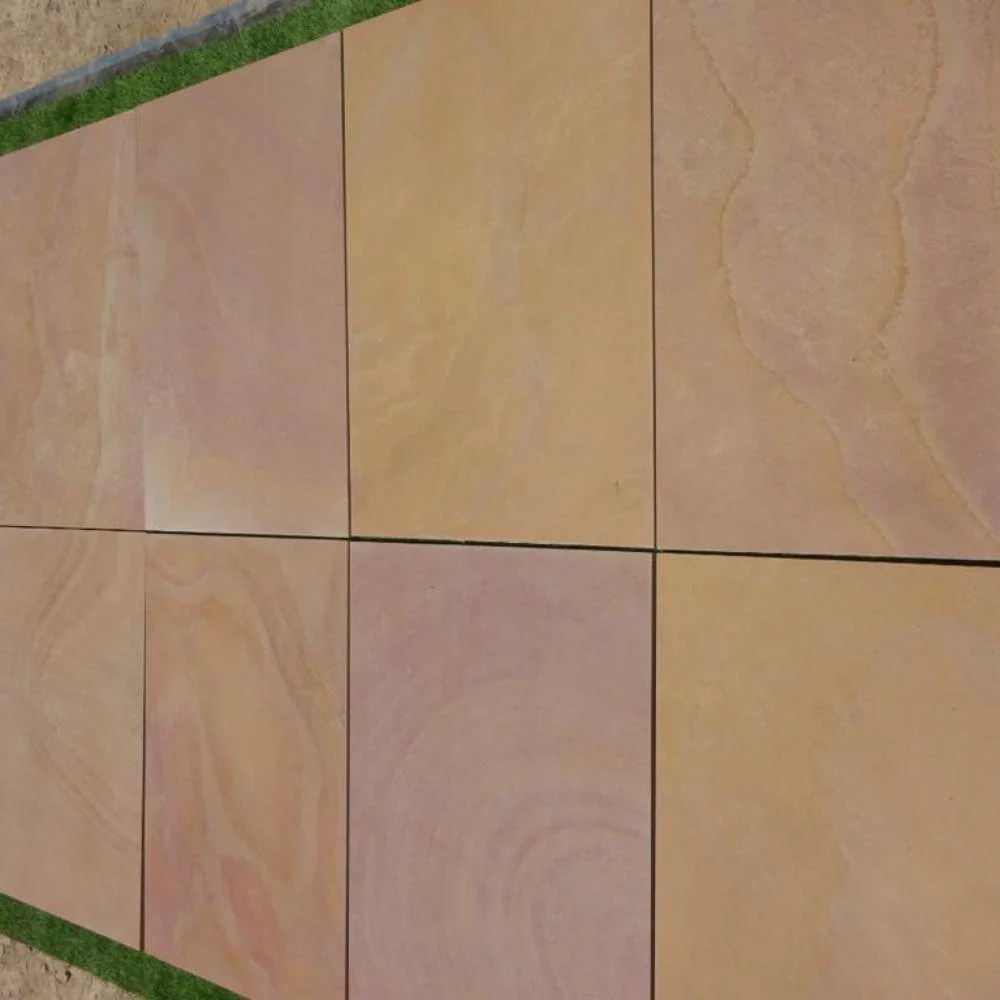 Rippon Buff Smooth Sandstone 600x900 Sawn Edged Paving Slabs - Image 3