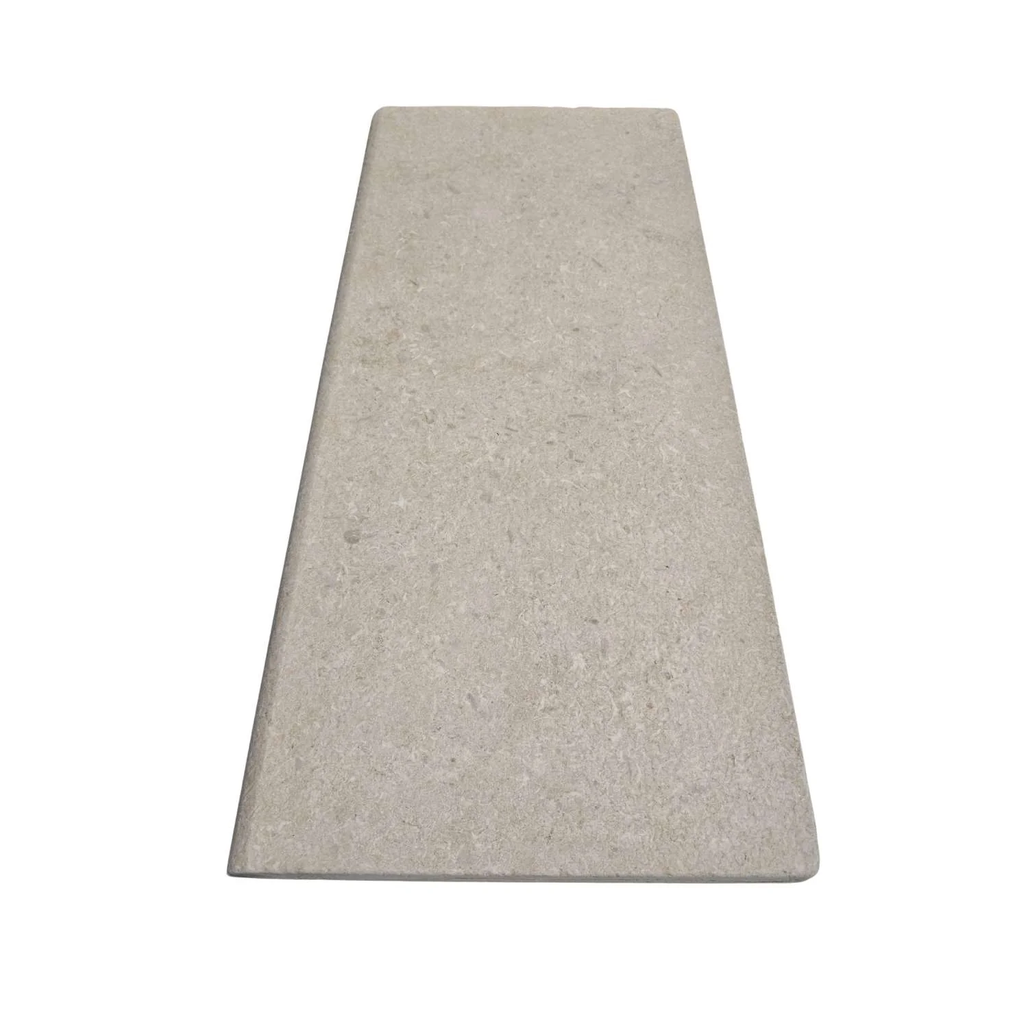 Sahara Beige Tumbled & Acid Washed Limestone 400x900x40 Bullnose Steps - Image 3