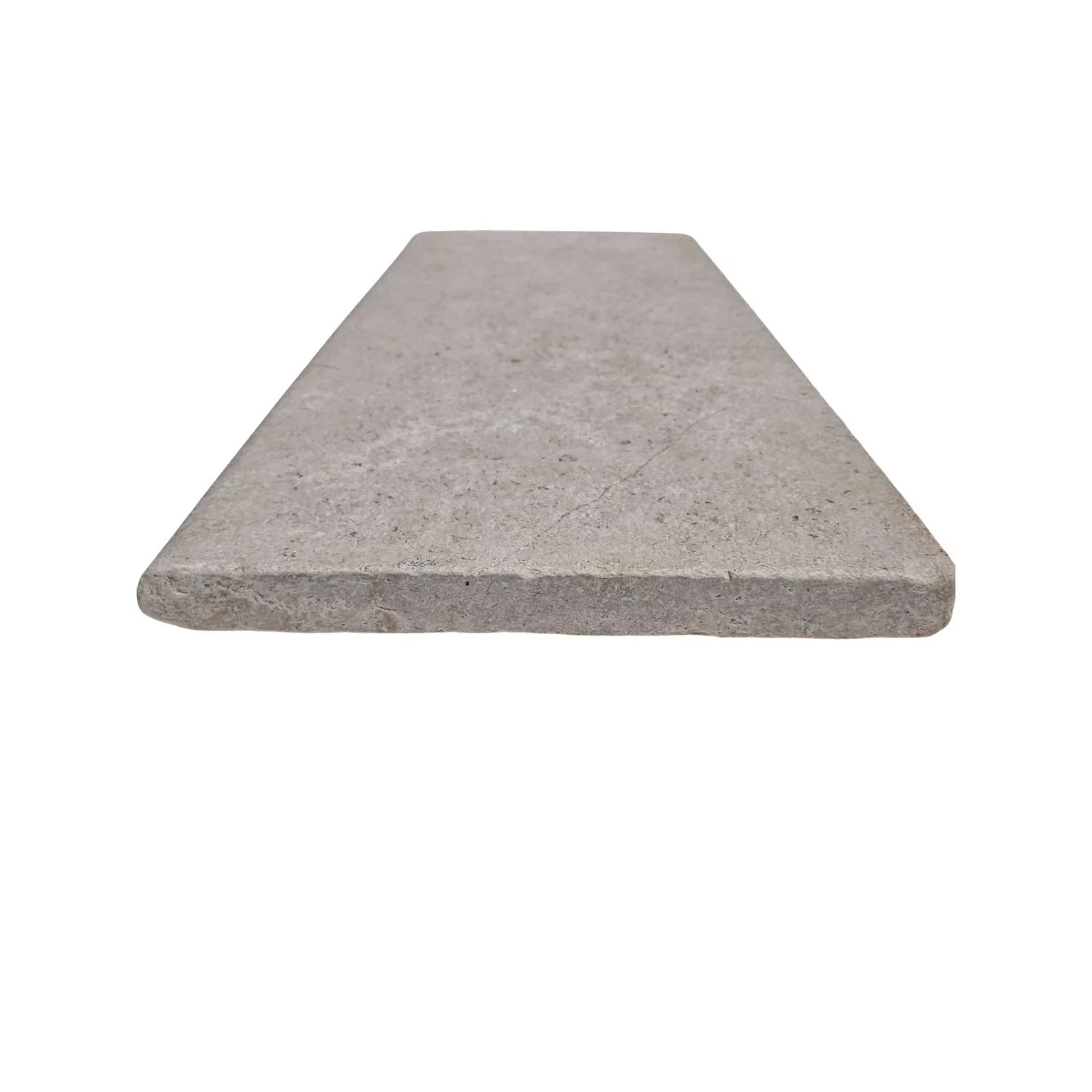 Sahara Pearl Tumbled & Acid Washed Limestone 400x900x40 Bullnose Steps - Image 5
