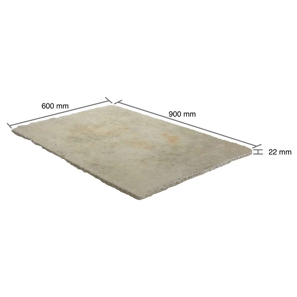 Tandur Yellow Tumbled Limestone 600x900 Paving Slabs - Image 4